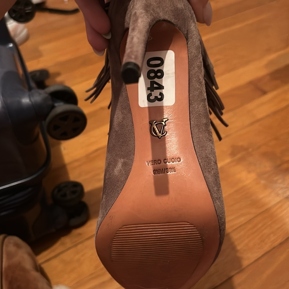 Nwot, Vince Camuto Open Toed, Fringed High Heels.… - image 6